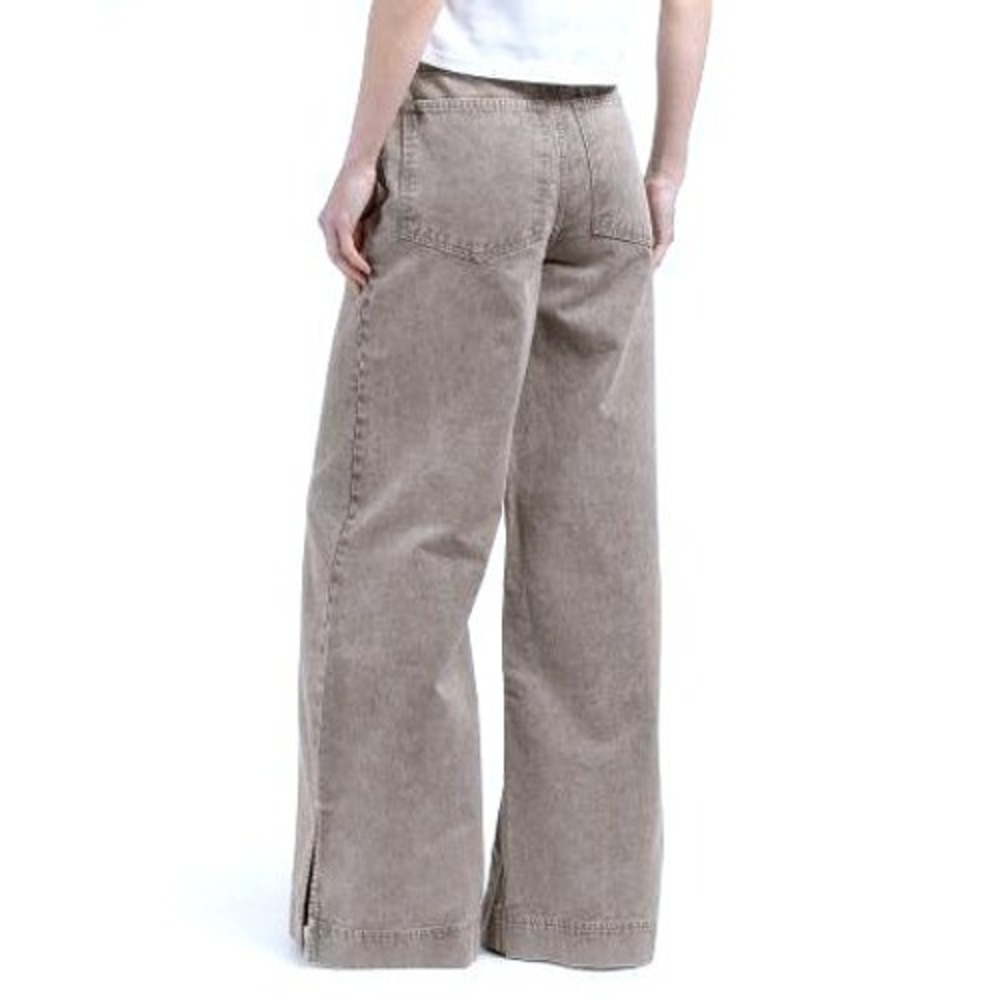 TOCCIN Eileen Wide Leg Denim Pants Desert Gray Side Slit Size 2 NWT $395 - Picture 2 of 14